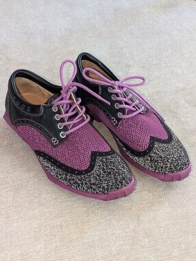 John Fluevog Orbit Shoes | Purple & Black | Men's 4 / Women's 6